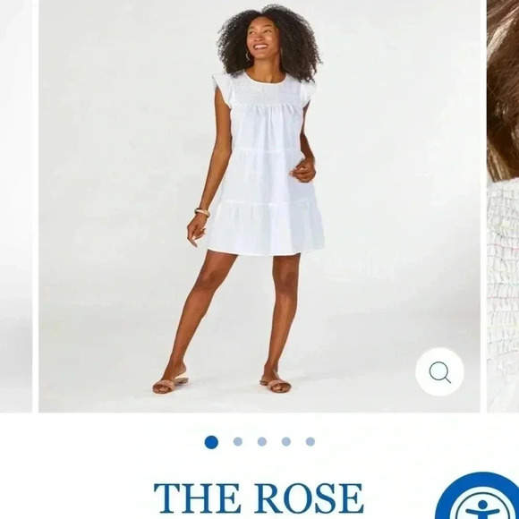 Maxwell and Geraldine The Rose Dress in Rose White XS - Picture 2 of 7